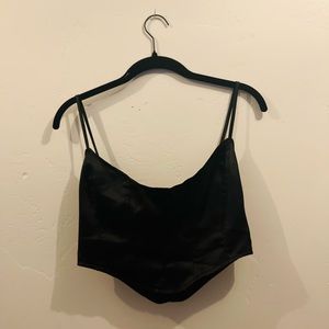 Black corset like top